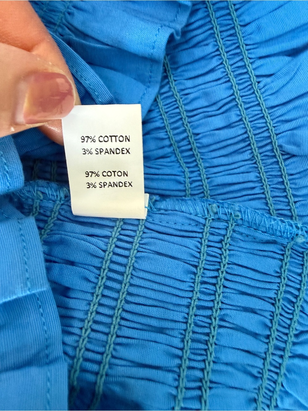 Ramy Brook Riley Smocked Ruffle Top, Size Medium - Picture 6 of 6